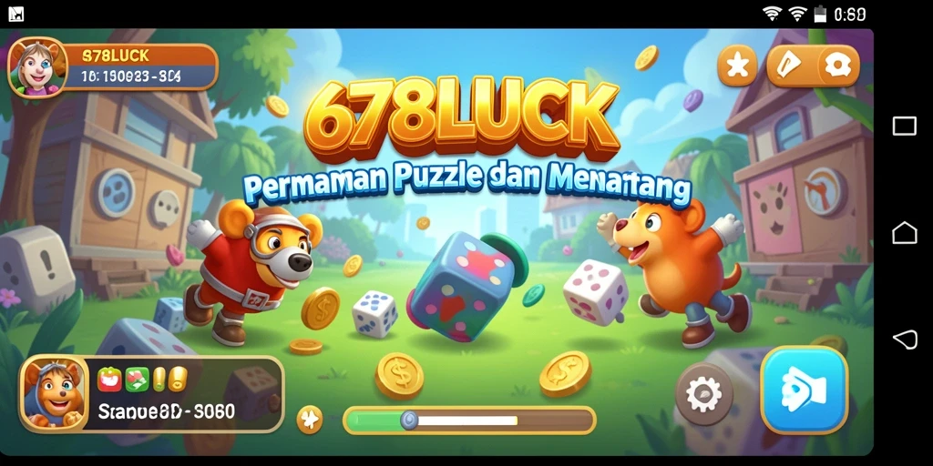 Tampilan gameplay menarik dari 678LUCK dengan berbagai level puzzle.