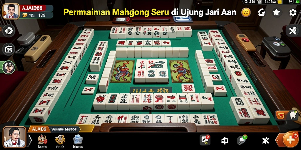 Tampilan gameplay Mahjong yang seru di AJAIB88.