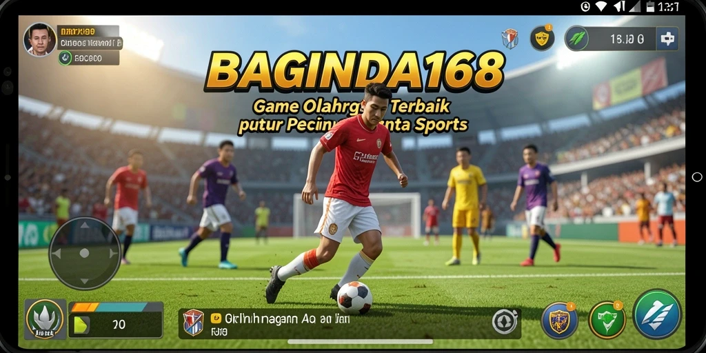 Screenshot menunjukkan momen seru dalam game olahraga BAGINDA168.