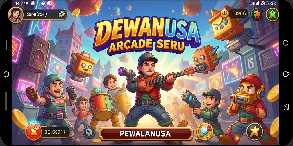 Tampilan gameplay seru dari DEWANUSA dengan aksi arcade yang menantang.