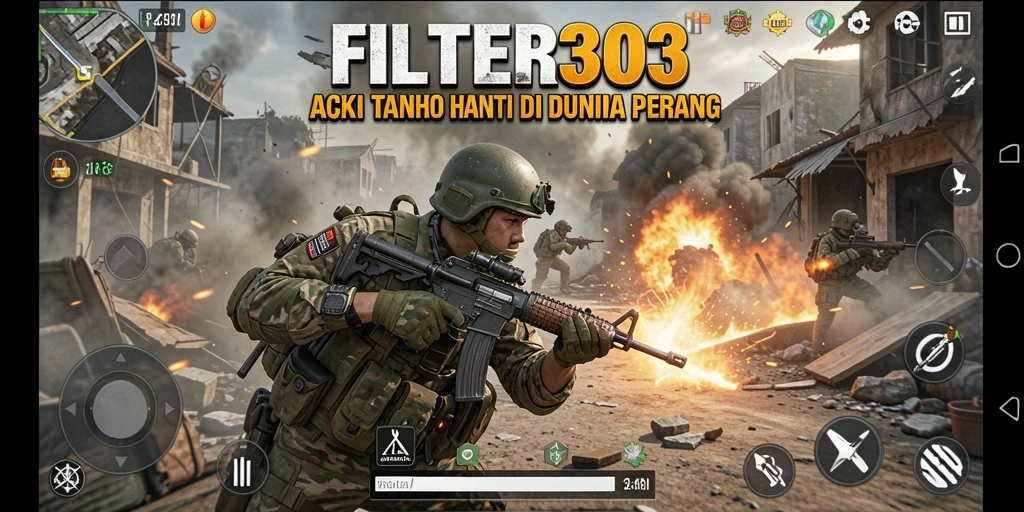 Tampilan aksi seru dalam game FILTER303 yang mendebarkan.
