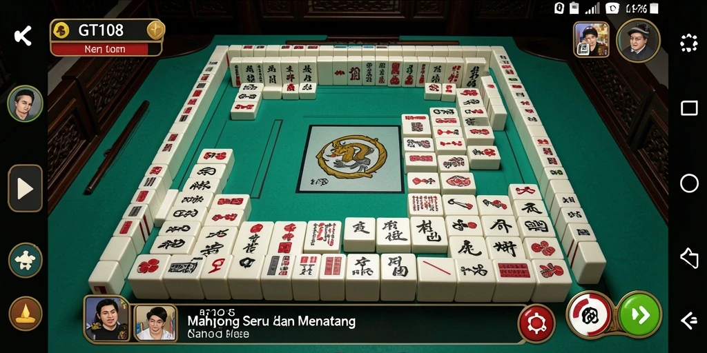 Tampilan gameplay GT108 yang menegangkan dan seru di Mahjong.