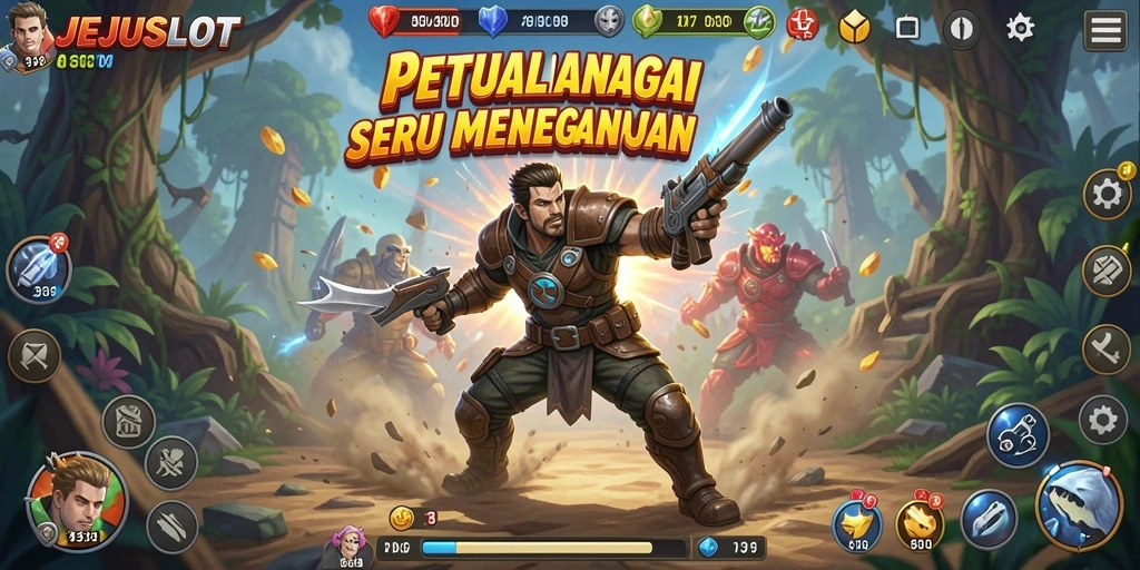 Tampilkan aksi seru dalam gameplay JEJUSLOT.