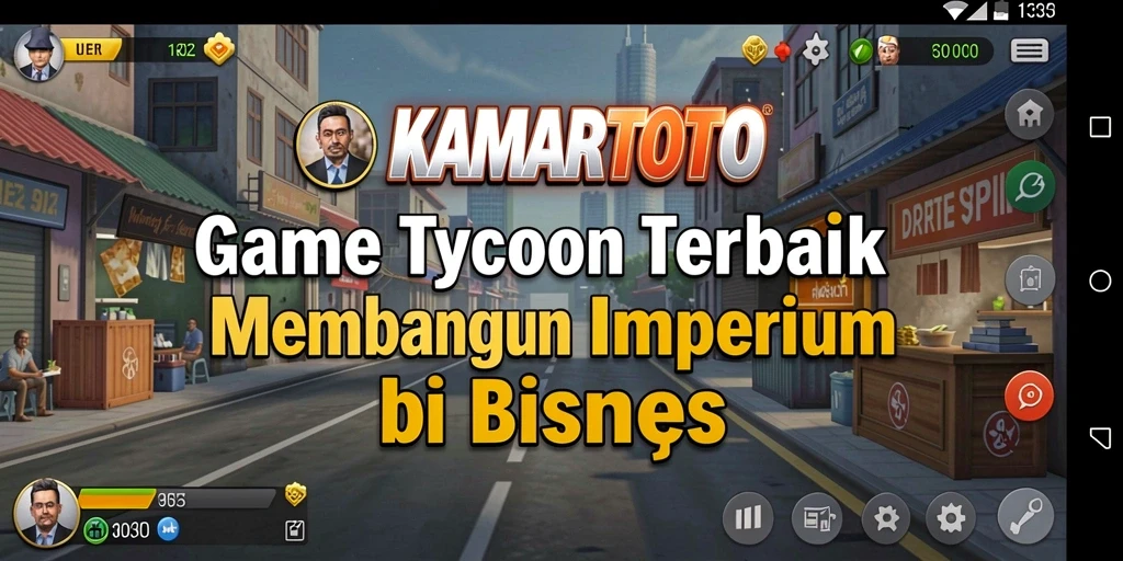 Screenshot gameplay KAMARTOTO menampilkan bisnis yang berkembang pesat.