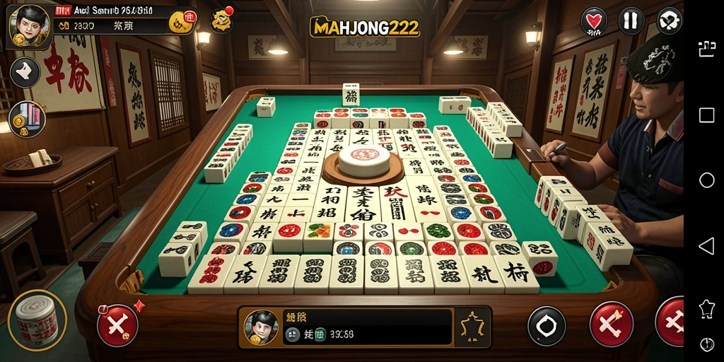 Tampilan menarik dari gameplay MAHJONG222 yang mendebarkan.