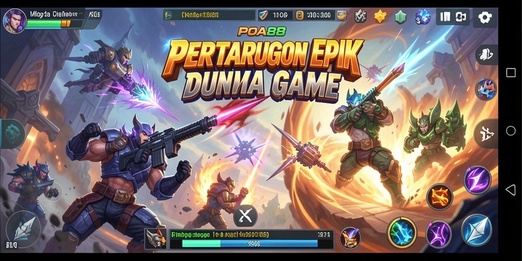 Screenshot POA88 menampilkan aksi pertarungan yang mendebarkan.