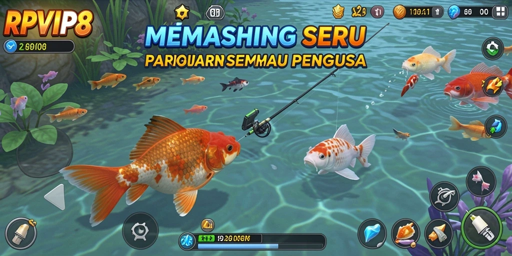 Tampilan gameplay memancing yang menawan dan seru.